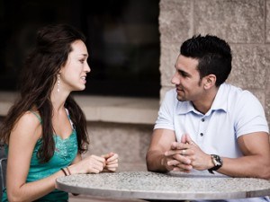 Couple having a conversation