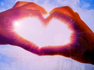Love heart with hands