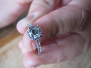 An engagement ring