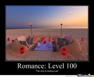 Creative romance on the beach 