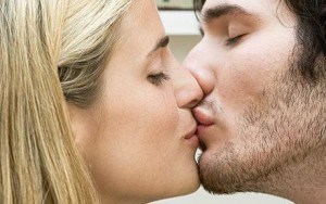 Couple in lip lock