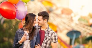 Couple at a carnival