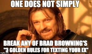 brad's texting rules meme