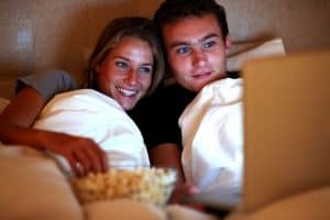 couple watching movie