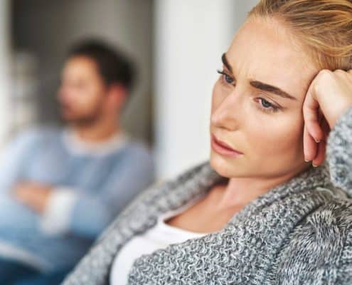 men pulling away from her