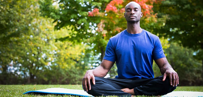 man meditating